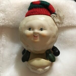 Festive Snowman Ornament with Red Hat